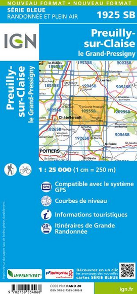 Aquitaine Nord 1:25.000 - Topographische Karte Frankreich Série Bleue