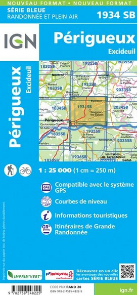 Aquitaine Nord 1:25.000 - Topographische Karte Frankreich Série Bleue