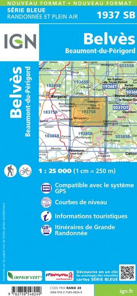 Aquitaine Süd 1:25.000 - Topographische Karte Frankreich Série Bleue