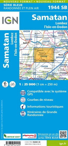 Aquitaine Süd 1:25.000 - Topographische Karte Frankreich Série Bleue