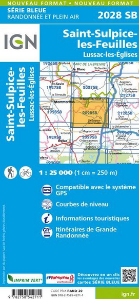 Limousin 1:25.000 - Topographische Karte Frankreich Série Bleue