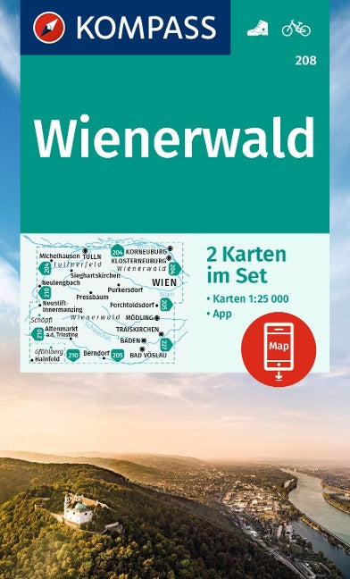 208 Wienerwald 1:25.000 - Kompass Wanderkartenset