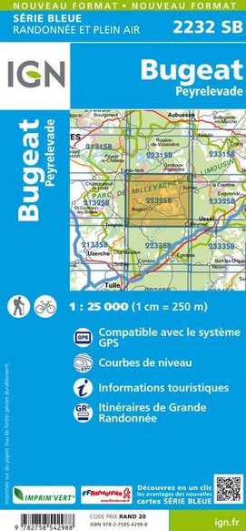 Limousin 1:25.000 - Topographische Karte Frankreich Série Bleue