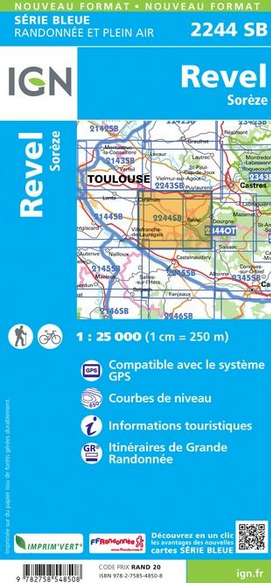 Midi-Pyrénées 1:25.000 - Topographische Karte Frankreich Série Bleue