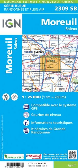 Picardie 1:25.000 - Topographische Karte Frankreich Série Bleue