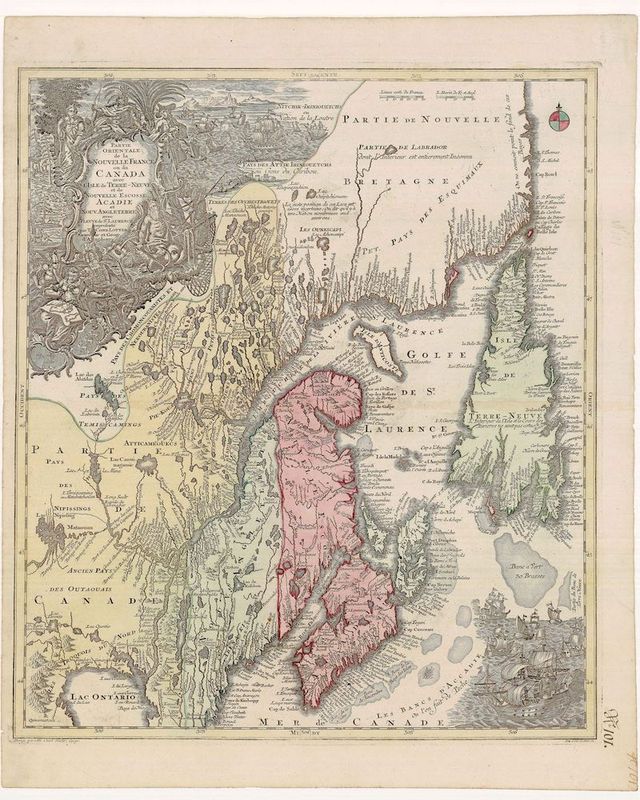 Kanada um das Jahr 1760 von Tobias Conrad Lotter und Matthias Seutter