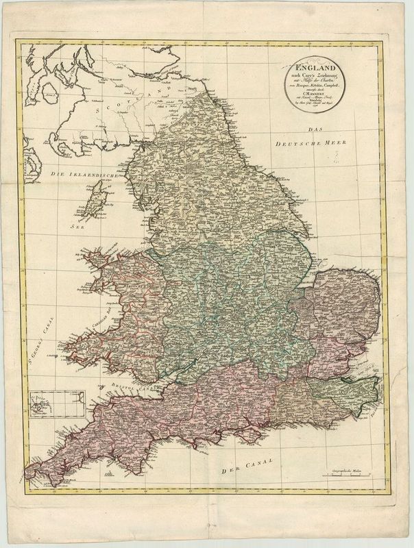 England im Jahr 1796 von John Cary