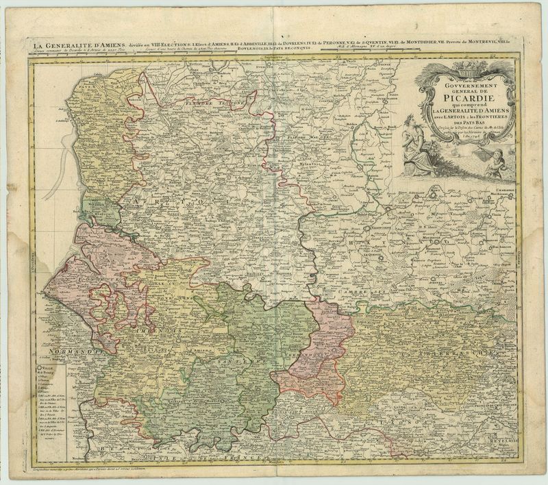 Die Picardie im Jahr 1746 von Homann Erben