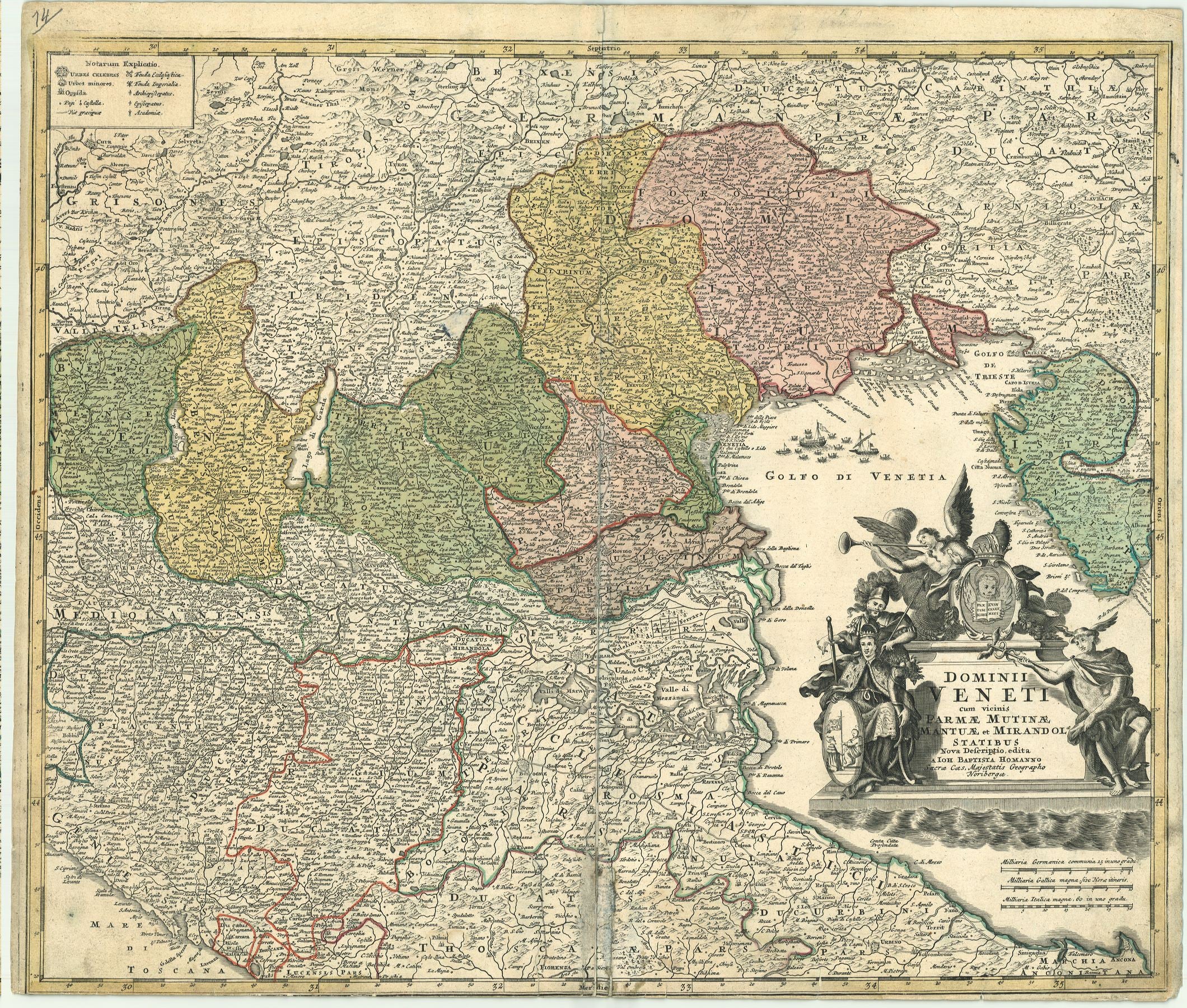 Italien / Venetien um das Jahr 1720 von Homann Erben
