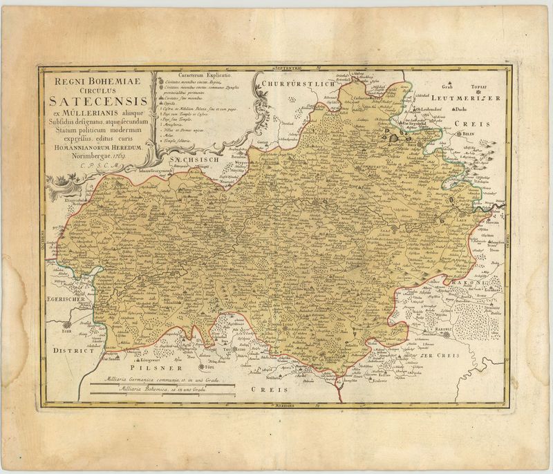 2371   Homann Erben: Regni Bohemiae Circulus Satecensis 1769