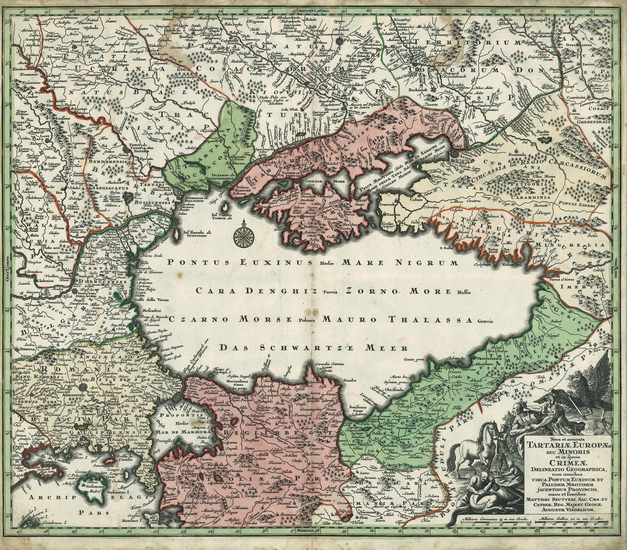 R2402  Seutter, Matthias: Nova et accurata Tartariae Europaeae seu Minores et in specie Crimeae … 1740