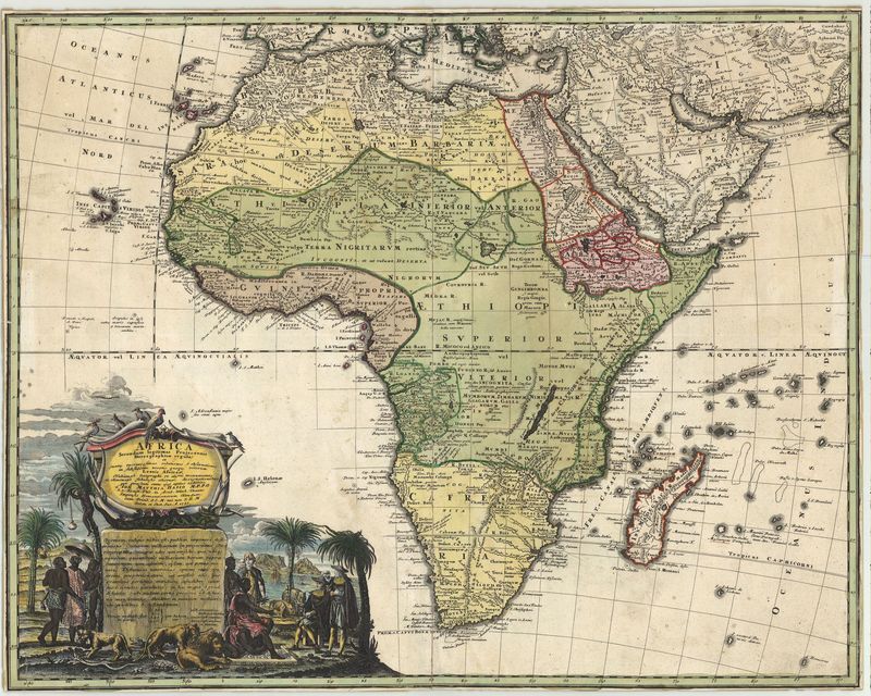 R2404a   Homann Erben: Africa Secundum legitimas Projectionis Stereographicae regulae  1737