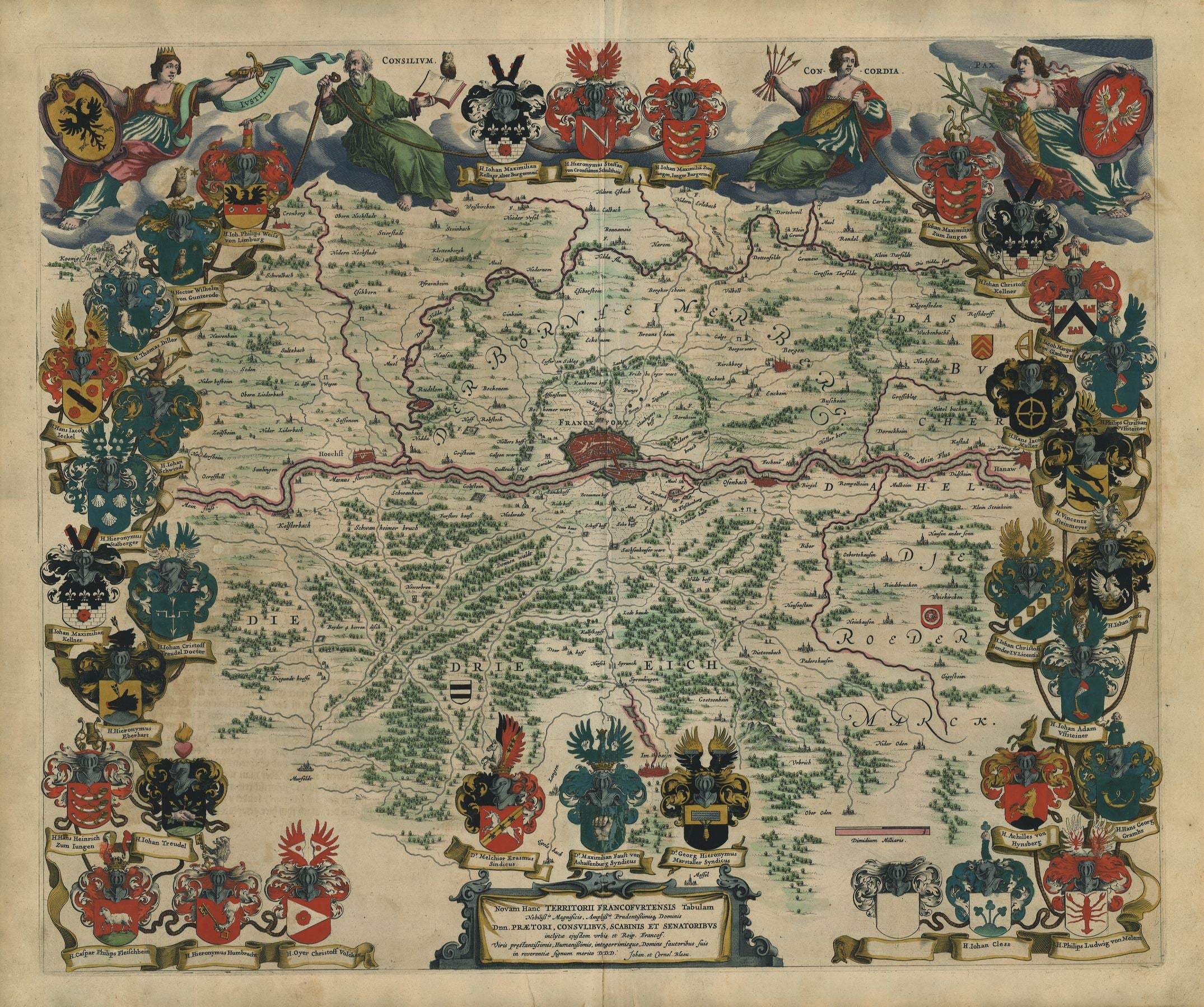 Frankfurt ab dem Jahr 1641 von Joan & Cornelis Blaeu