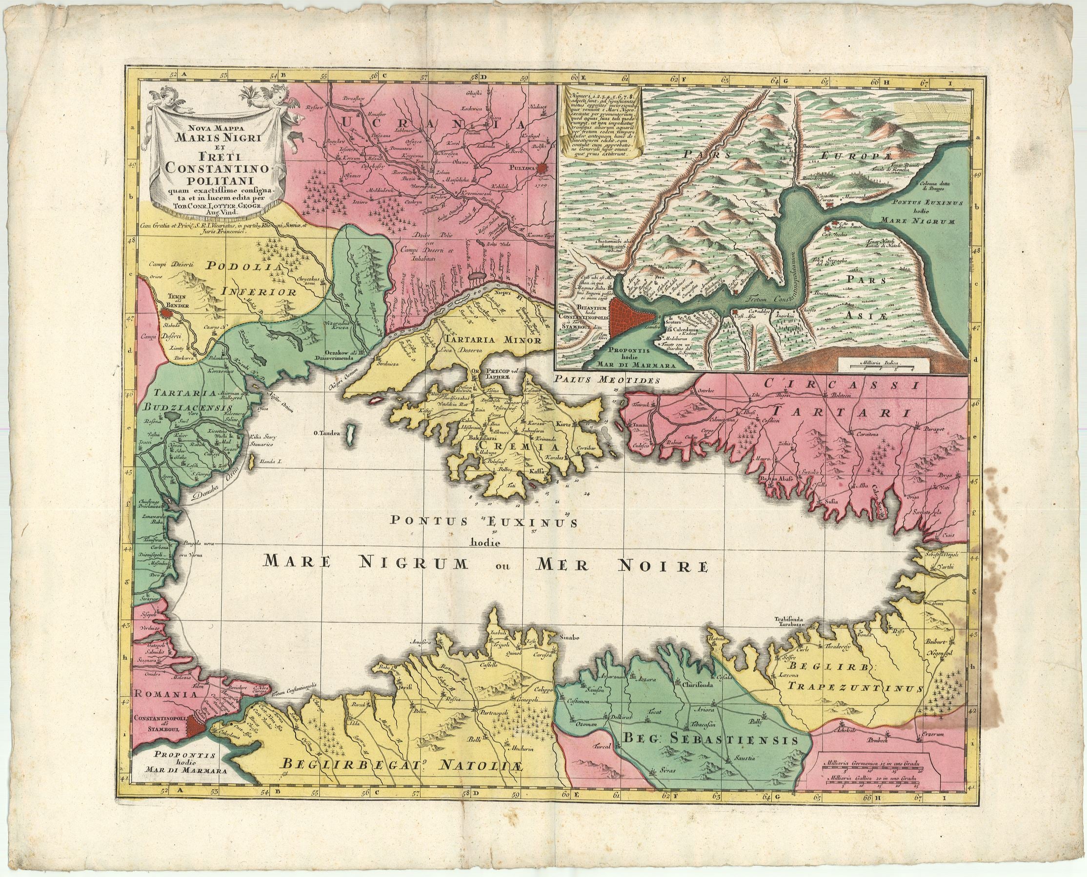R2437  Lotter,Conrad Tobias: Nova Mappa Maris Nigri et Freti Constantinopolitana 1760