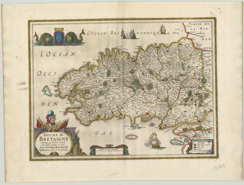 Frankreich / Bretagne in der Zeit um 1630 von Johannes Janssonius