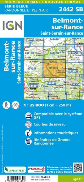 Midi-Pyrénées 1:25.000 - Topographische Karte Frankreich Série Bleue