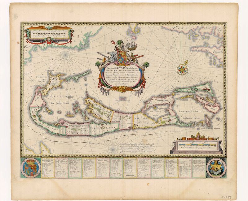 2470   Blaeu, Willem und Joan: Mappa Aestivarum Insularum alias Barmuda dictarum 1645