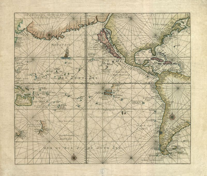 Der Pazifik um das Jahr 1704 von Gerard van Keulen