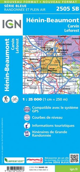 Nord-Pas-de-Calais 1:25.000 - Topographische Karte Frankreich Série Bleue