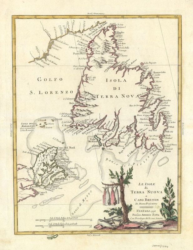 Kanada im Jahr 1778 von Antonio Zatta