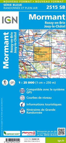 Ile-de-France 1:25.000 - Topographische Karte Frankreich Série Bleue