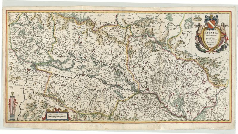 R2554   Blaeu, Willem: Alsatia Landgraviatus cum Suntgoia et Brisgoia.  1634