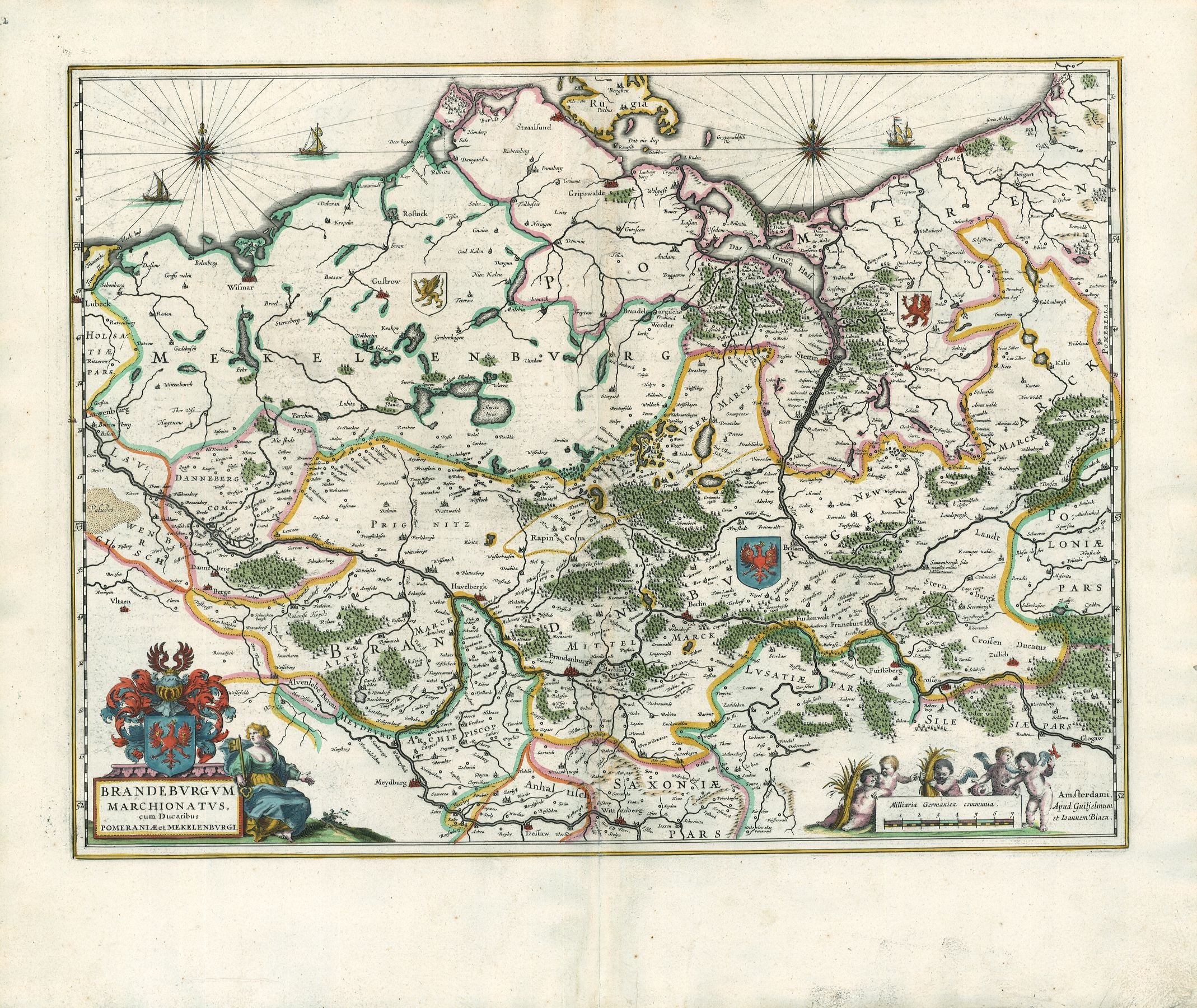 Blaeu, W.u.J.: Brandeburgum Marchionatus cum Ducatibus Pomeraniae et Mekelenburgi. 1631