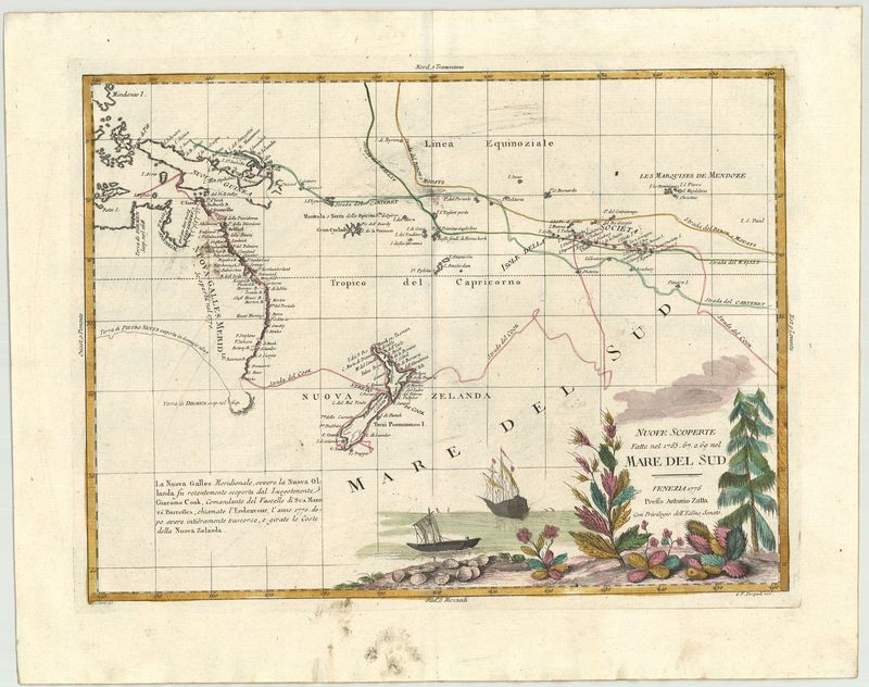 Ozeanien im Jahr 1776 von Antonio Zatta