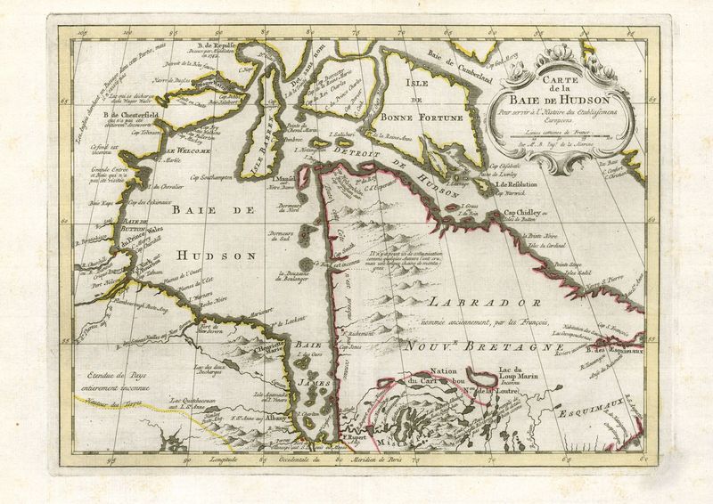 Kanada im Jahr 1774 von Jaques Nicolas Bellin