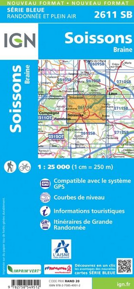 Champagne Nord 1:25.000 - Topographische Karte Frankreich