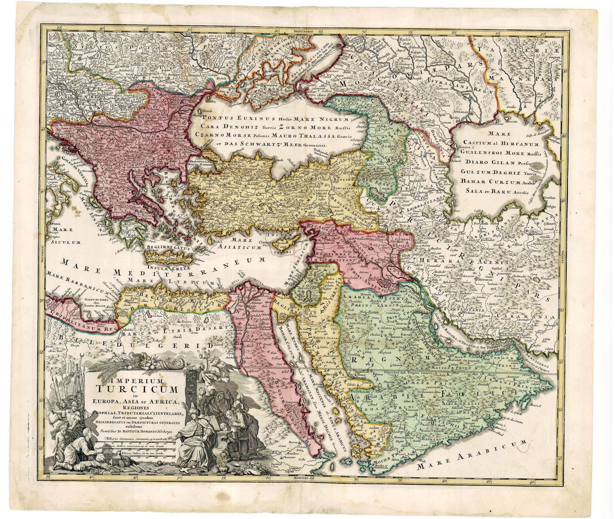 Homann, Johann Baptist: Imperium Turcicum in Europa, Asia et Africa Reg. 1737