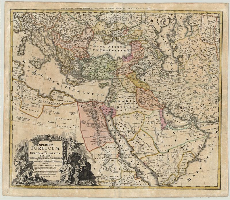 R2624   Homann, Johann Baptist : Imperium Turcicum in Europa, Asia et Africa Regiones  1737