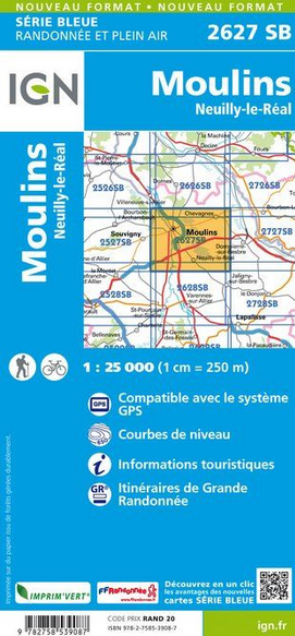 Auvergne 1:25.000 - Topographische Karte Frankreich Série Bleue