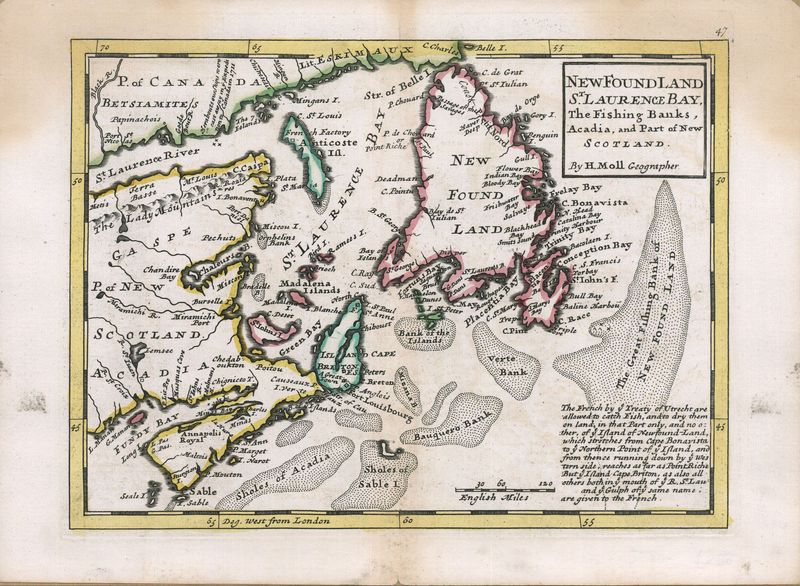 Kanada im Jahr 1727 von Hermann Moll