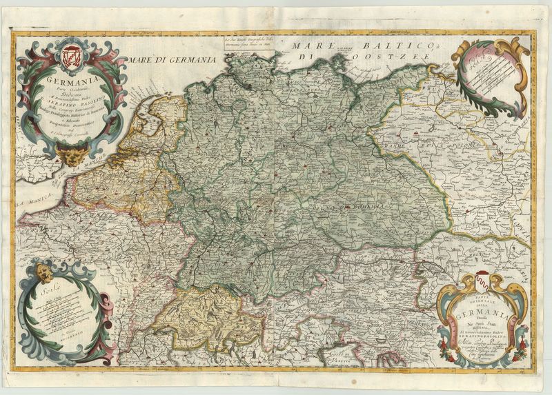 Deutschland im Jahr 1692 von Vincenzo Maria Coronelli