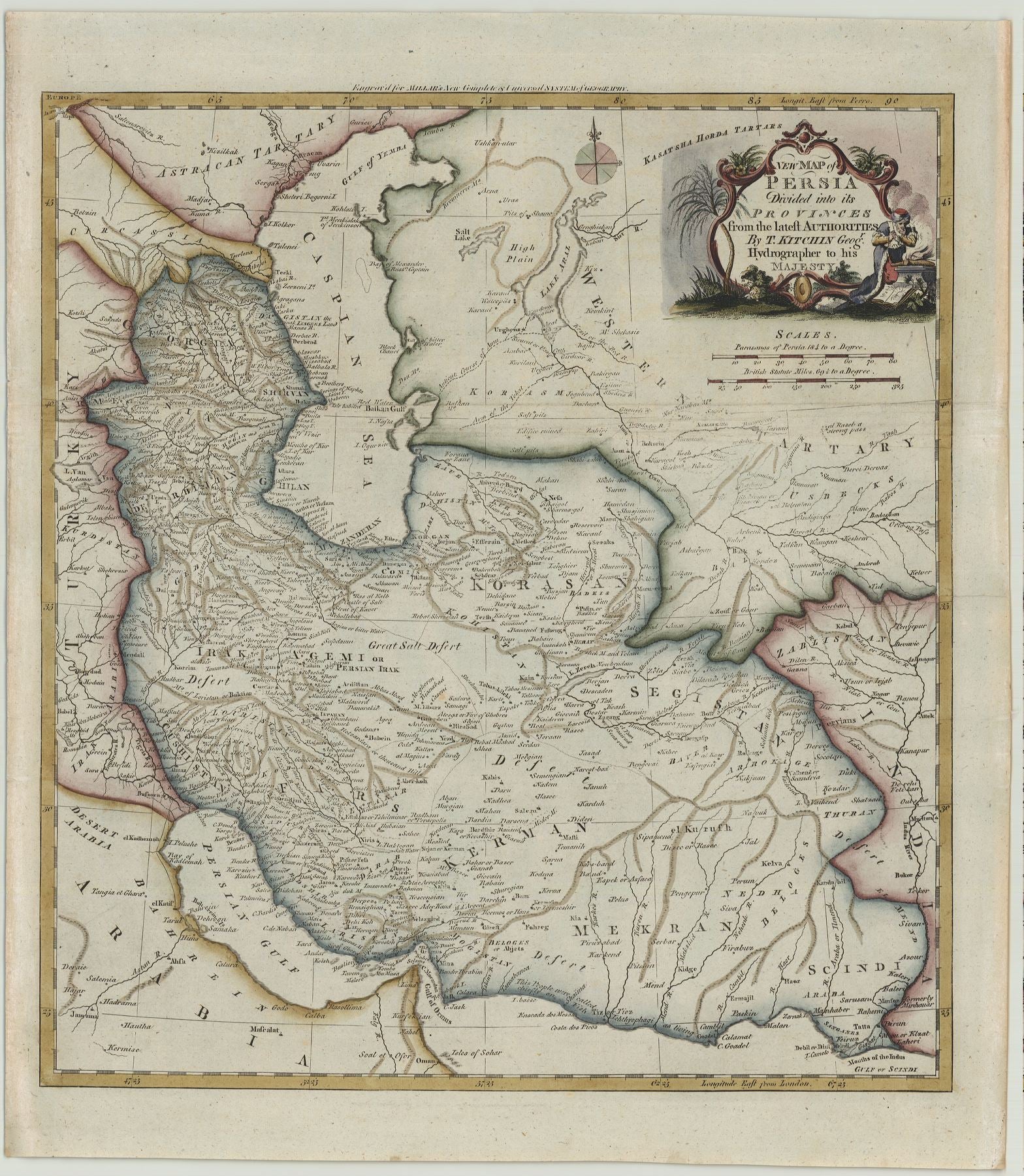 R2687  Kitchin, Thomas: New Map of Persia Divided into ist Provinces from the Latest Authorities. 1782
