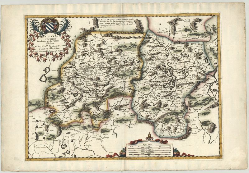 R2688   Coronelli, Vincenzo Maria: Hunouang, e Sucuhen Provincie della China  1694