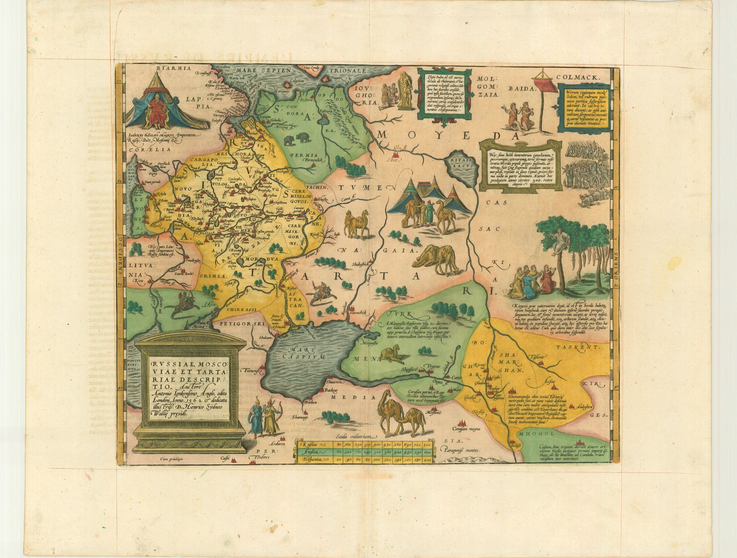 Russland um das Jahr 1595 von Abraham Ortelius