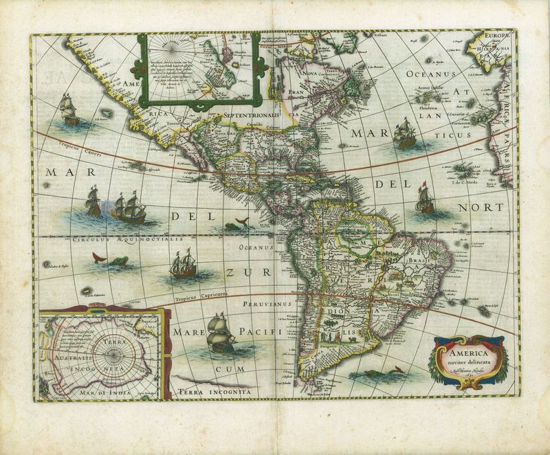 Amerika im Jahr 1631 von Henricus Hondius
