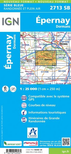 Champagne Nord 1:25.000 - Topographische Karte Frankreich