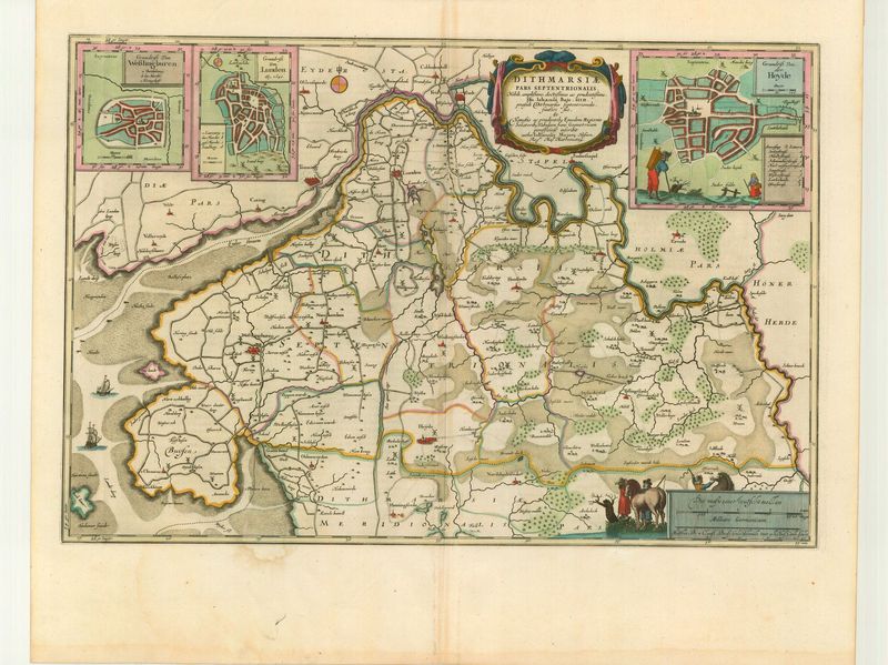 Dithmarschen im Jahr 1662 von  Joan Blaeu, Johannes Mejer und Casper Dankwerth