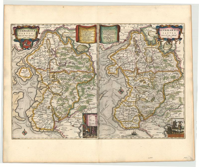 Dithmarschen im Jahr 1662 von Joan Blaeu und Johannes Mejer
