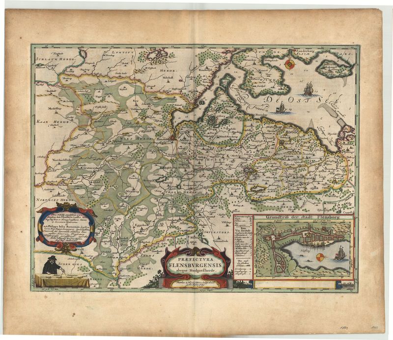 2743   Blaeu, Joan / Mejer, Johannes: Praefectura Flensburgensis absque Nordgoeßherde. 1662