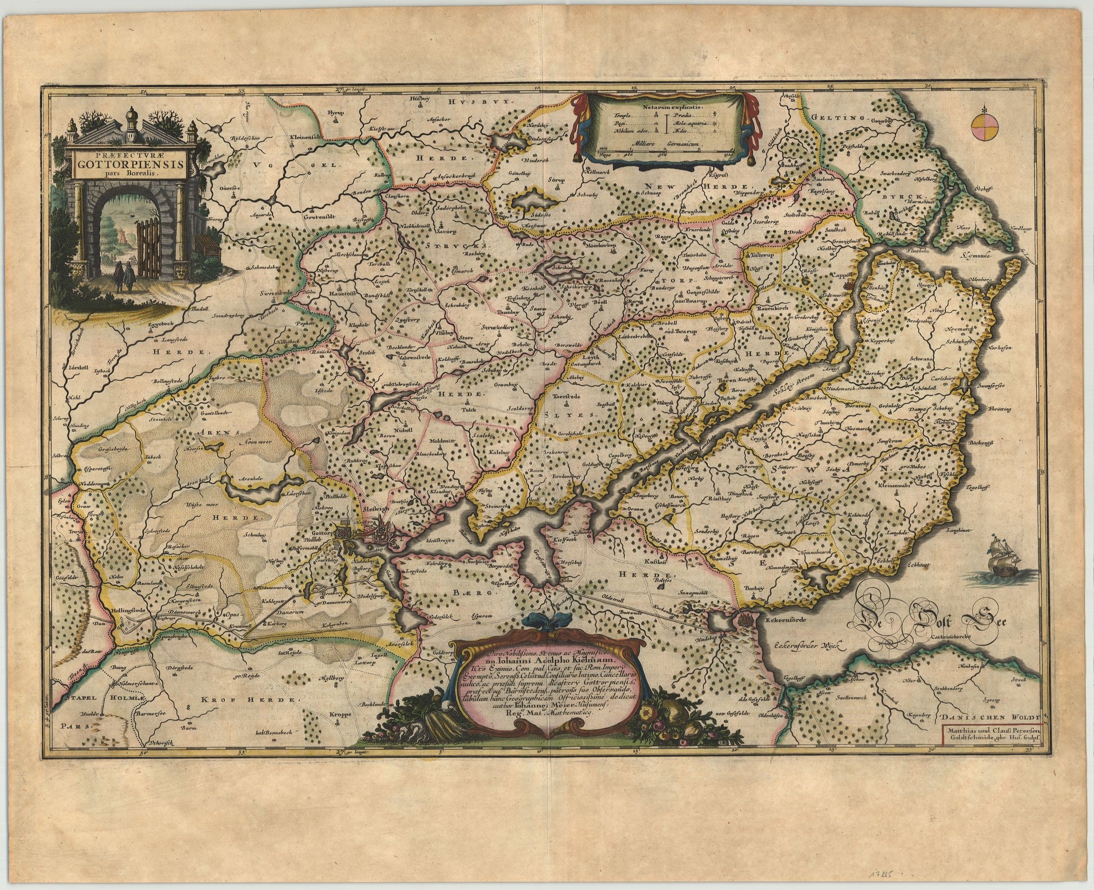 Gottorf im Jahr 1667 von Joan Blaeu & Johannes Mejer