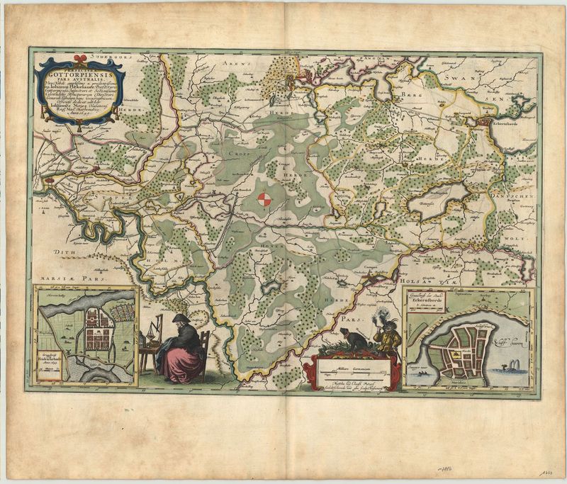 Gottorf im Jahr 1662 von Joan Blaeu und Johannes Mejer