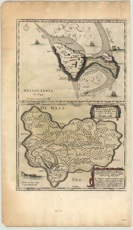 Helgoland im Jahr 1672 von Joan Blaeu und Johannes Mejer