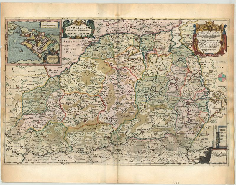 Kiel und Rendsburg im Jahr 1649 von Johannes Mejer
