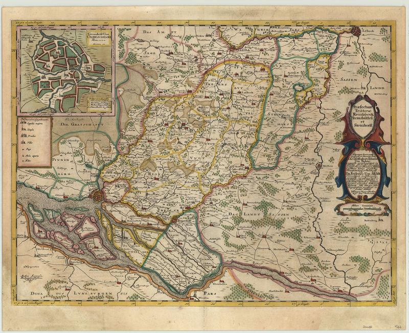 Hamburg, Reinbeck und Lauenburg im Jahr 1652 von Johannes Mejer