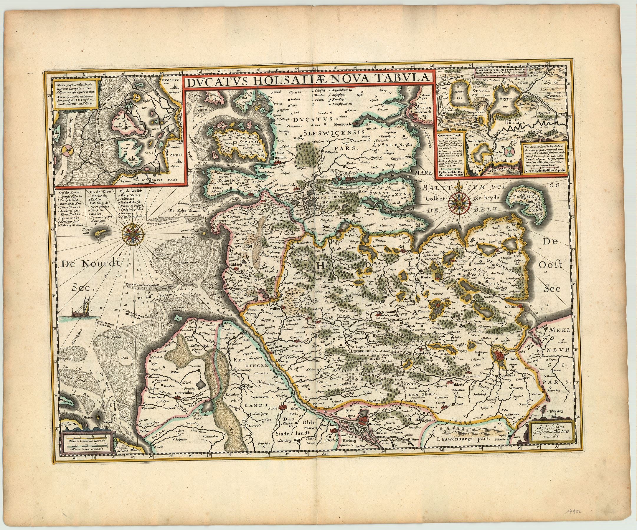 Holstein im Jahr 1662 von Joan Blaeu