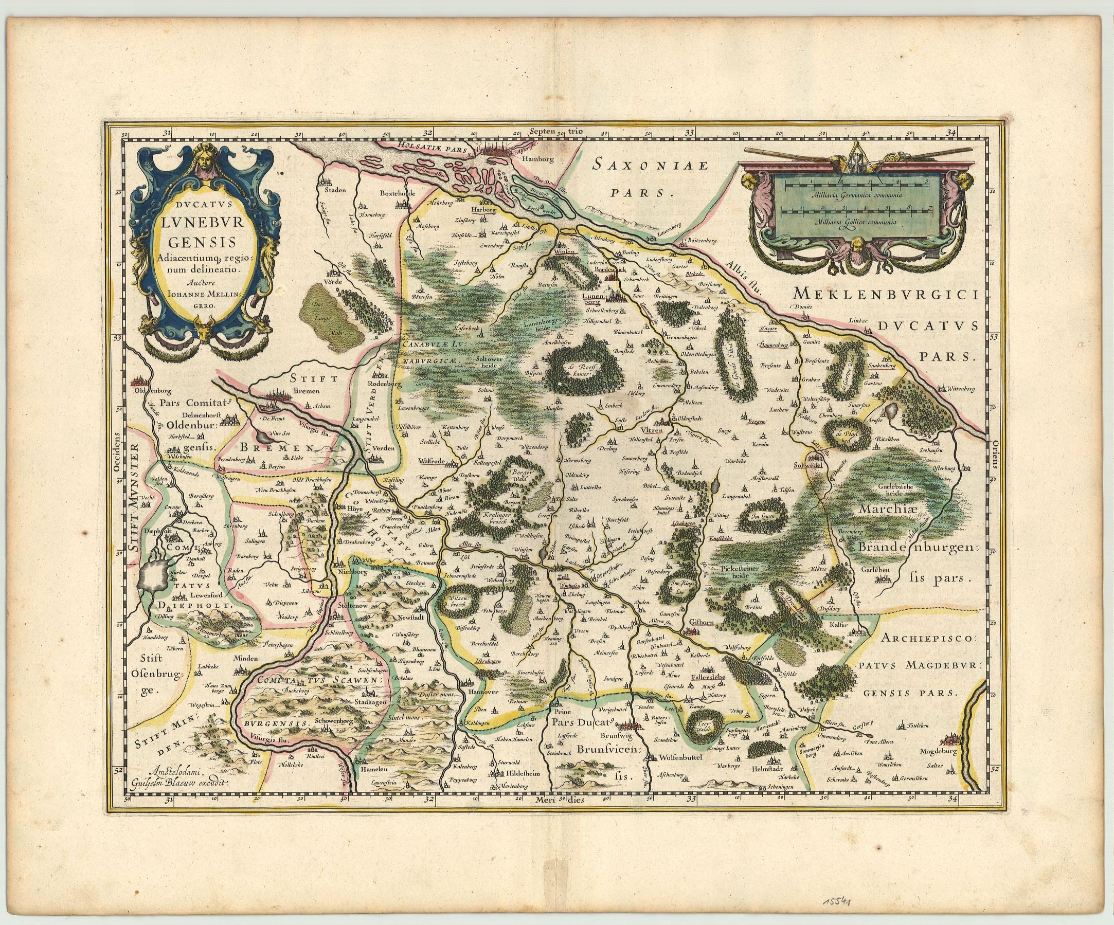 Lüneburg im Jahr 1662 von Joan Blaeu
